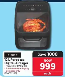 Makro Eiger 12 L Perpetua Digital Air Fryer offer