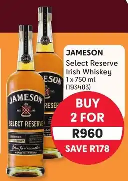 Makro JAMESON Select Reserve Irish Whiskey offer