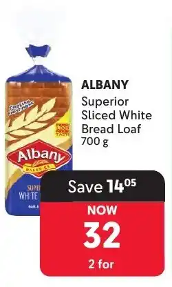 Makro ALBANY Superior Sliced White Bread Loaf offer