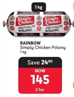 Makro Rainbow Simply Chicken Polony offer
