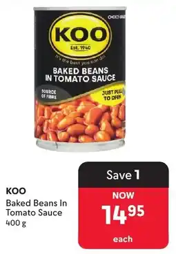 Makro KOO Baked Beans In Tomato Sauce offer