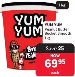 Makro YUM YUM Peanut Butter Bucket Smooth offer