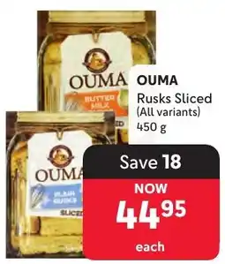 Makro OUMA Rusks Sliced offer