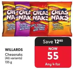 Makro Willards Cheasnaks offer
