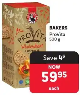 Makro BAKERS ProVita Wholewheat Crispbread offer
