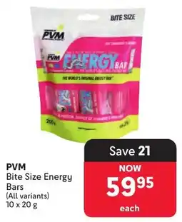 Makro PVM Bite Size Energy Bars offer