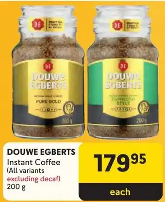 Makro Douwe Egberts Instant Coffee offer
