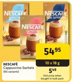 Makro NESCAFÉ Cappuccino Sachets offer