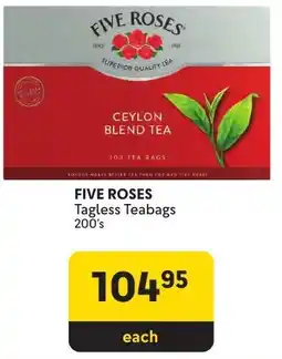 Makro FIVE ROSES Tagless Teabags offer