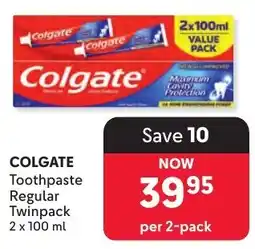 Makro COLGATE Toothpaste Regular Twinpack offer