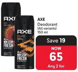 Makro AXE Deodorant offer