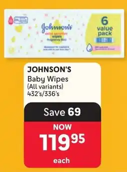 Makro JOHNSON'S Baby Wipes offer
