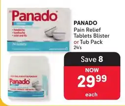 Makro Panado Pain Relief Tablets Blister or Tub Pack offer