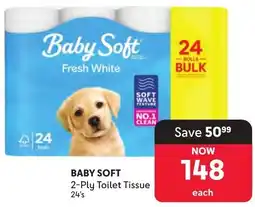 Makro BABY SOFT 2-Ply Toilet Tissue offer