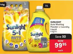 Makro Sunlight Auto Washing Powder or Laundry Liquid offer