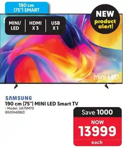 Makro SAMSUNG 190 cm (75") MINI LED Smart TV offer