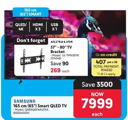 Makro SAMSUNG 165 cm (65") Smart QLED TV offer