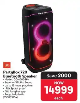 Makro JBL PartyBox 720 Bluetooth Speaker offer