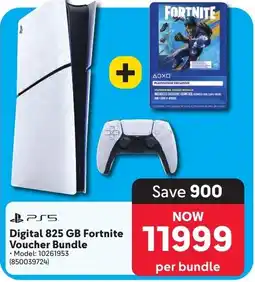 Makro PS5 Digital 825 GB Fortnite Voucher Bundle offer