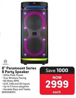 Makro 8" Paramount Series 8 Party Speaker offer