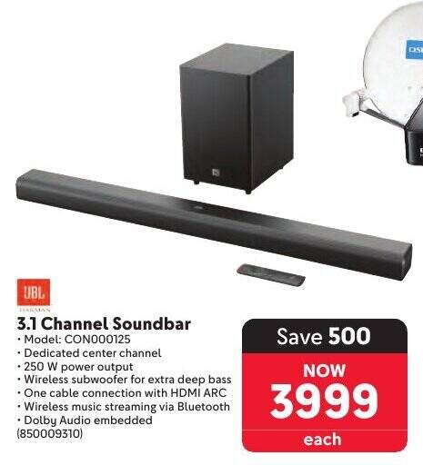 JBL 3.1 Channel Soundbar offer at Makro