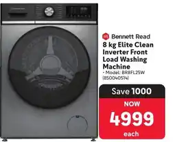 Makro Bennett Read 8 kg Elite Clean Inverter Front Load Washing Machine offer