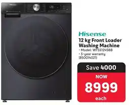 Makro Hisense 12 kg Front Loader Washing Machine offer