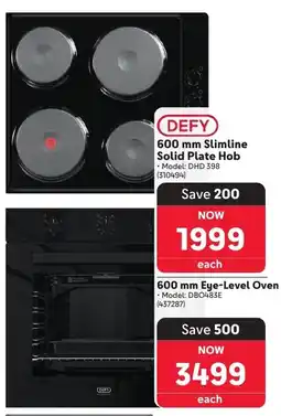Makro DEFY 600 mm Slimline Solid Plate Hob offer