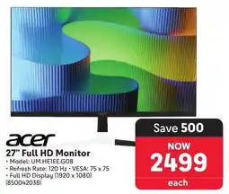Makro acer 27" Full HD Monitor offer