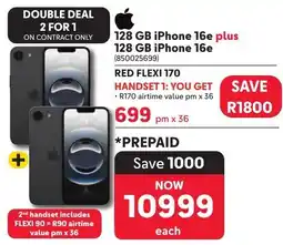 Makro Apple 128 GB iPhone 16e plus 128 GB iPhone 16e offer