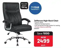 Makro Jefferson High-Back Chair offer