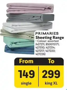 Makro Primaries Sheeting Range Assorted offer