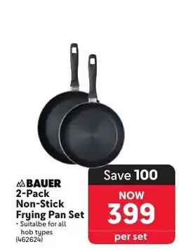 Makro BAUER 2-Pack Non-Stick Frying Pan Set offer