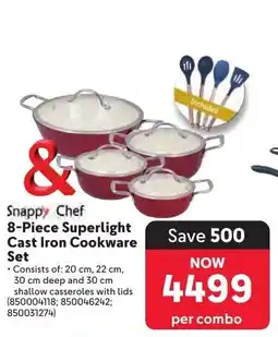 Makro Snappy Chef 8-Piece Superlight Cast Iron Cookware Set offer