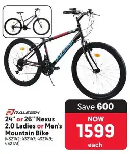 Makro RALEIGH 24" or 26" Nexus 2.0 Ladies or Men's Mountain Bike offer