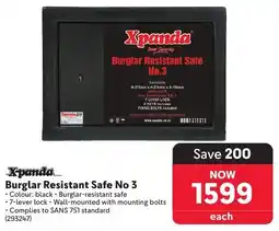 Makro Xpanda Burglar Resistant Safe No 3 offer