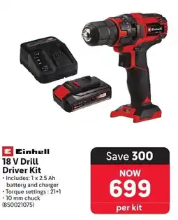 Makro Einhell 18 V Drill Driver Kit offer
