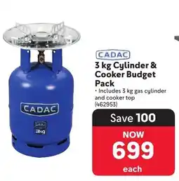 Makro CADAC 3 kg Cylinder & Cooker Budget Pack offer