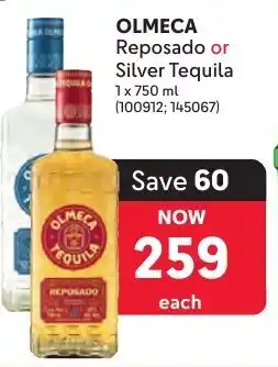 Makro OLMECA Reposado or Silver Tequila offer