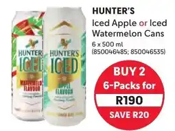 Makro HUNTER'S Iced Apple or Iced Watermelon Cans offer