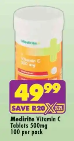Shoprite Medirite Vitamin C Tablets 500mg offer
