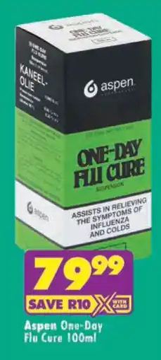 Shoprite Aspen One-Day Flu Cure offer