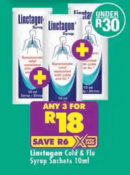 Shoprite Linctagon Cold & Flu Syrup Sachets offer
