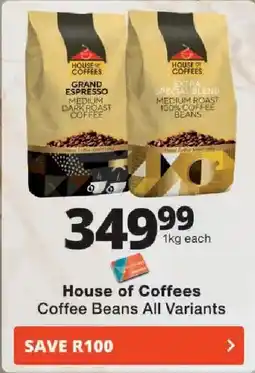 Checkers House of Coffees Coffee Beans All Variants offer