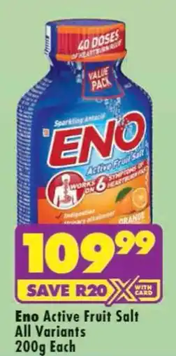 Shoprite Eno Active Fruit Salt offer