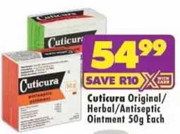 Shoprite Cuticura Original/Herbal/Antiseptic Ointment offer