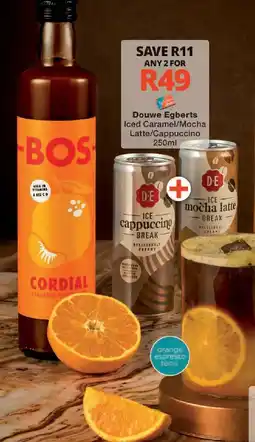 Checkers Douwe Egberts Iced Caramel/Mocha Latte/Cappuccino offer