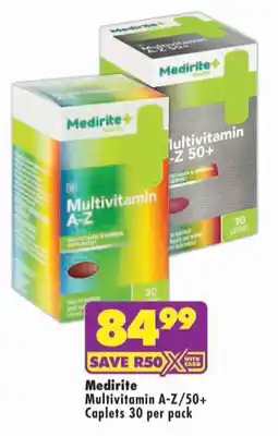 Shoprite Medirite Multivitamin A-Z/50+ offer
