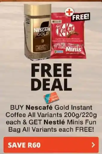 Checkers Nescafe Gold Instant Coffee offer
