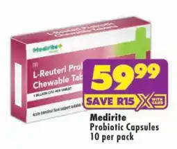 Shoprite Medirite Probiotic Capsules offer